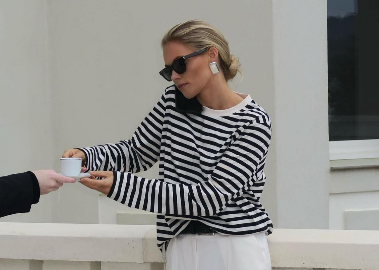 A Striped Nautical Blouse is a Symbol of French Style and a Hit in Fall 2024